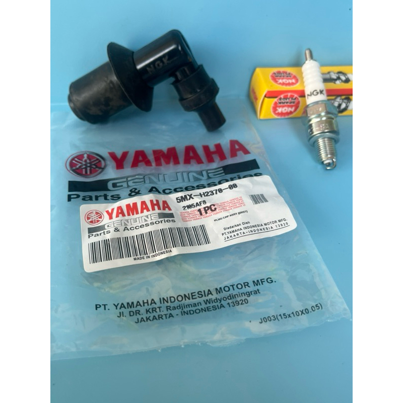 TUTUP BUSI DAN BUSI C7 MOTOR YAMAHA METIK MIO KARBU MIO SPORTY MIO SMELL MIO