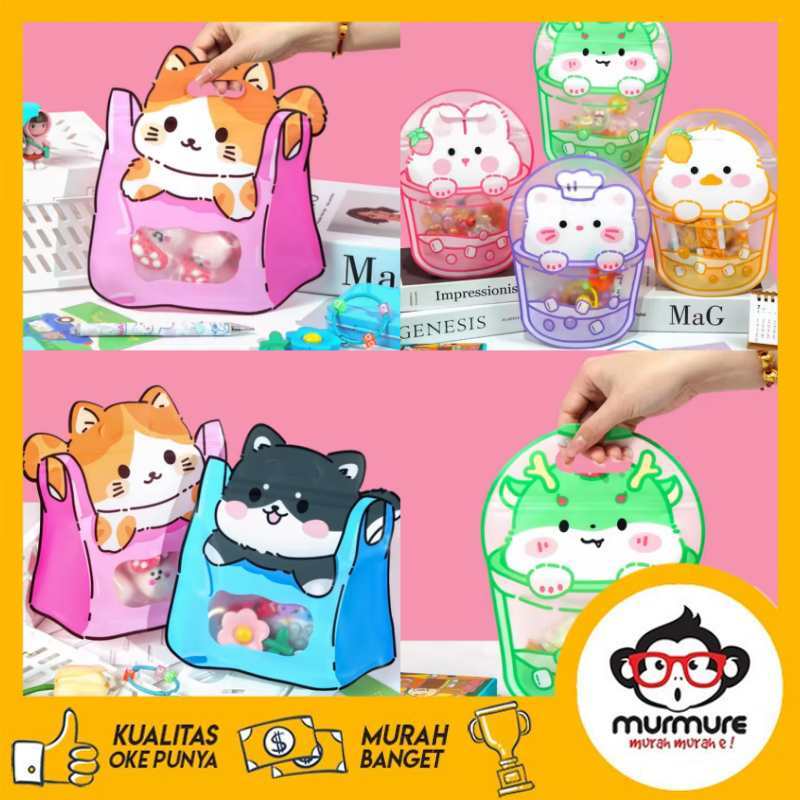 

MURMURE | ZIP KANTONG ULANG TAHUN / GOODIE BAG PLASTIK KARAKTER LUCU TAS HADIAH SOUVENIR