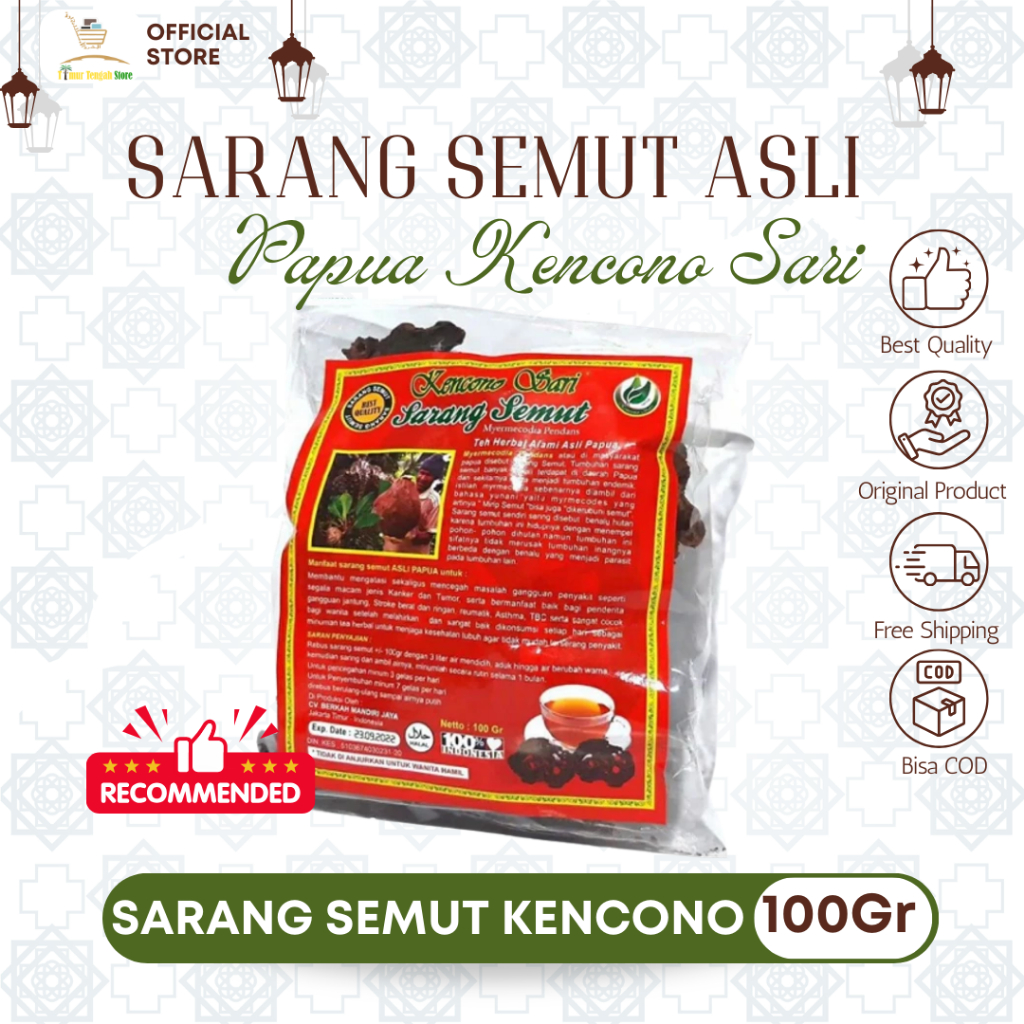 

Sarang Semut Kencono Sari Teh Herbal Alami Asli Papua