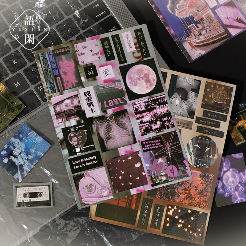 

Ay00! (6C) sticker book buku pemandangan alam awan festival makanan pink food cloud sky scenery