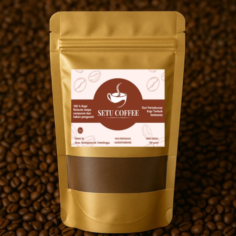 

Setu Coffee - Kopi Hitam Bubuk Asli Robusta | Tanpa Campuran | Wangi & Strong | 65gr / 100gr