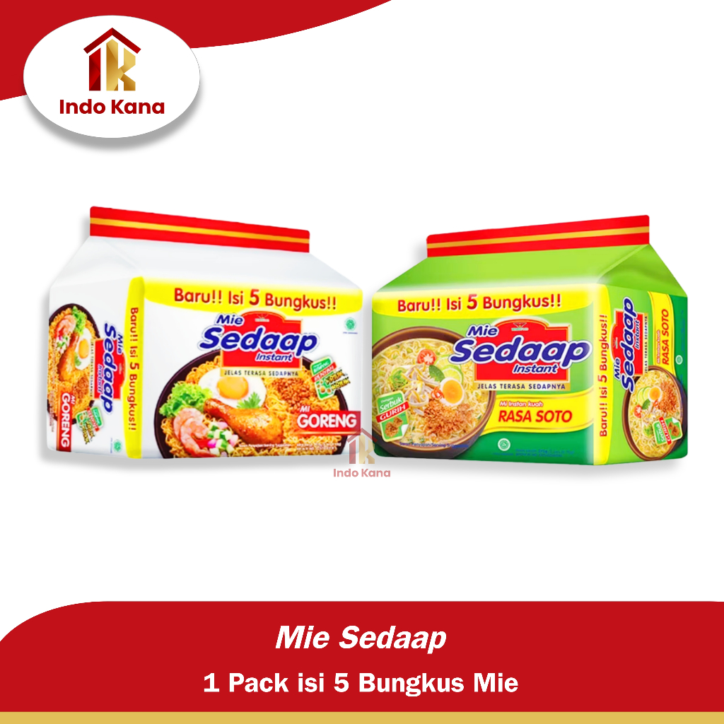 

Mie Goreng/Kuah Soto Sedaap (1 pack isi 5 bungkus)