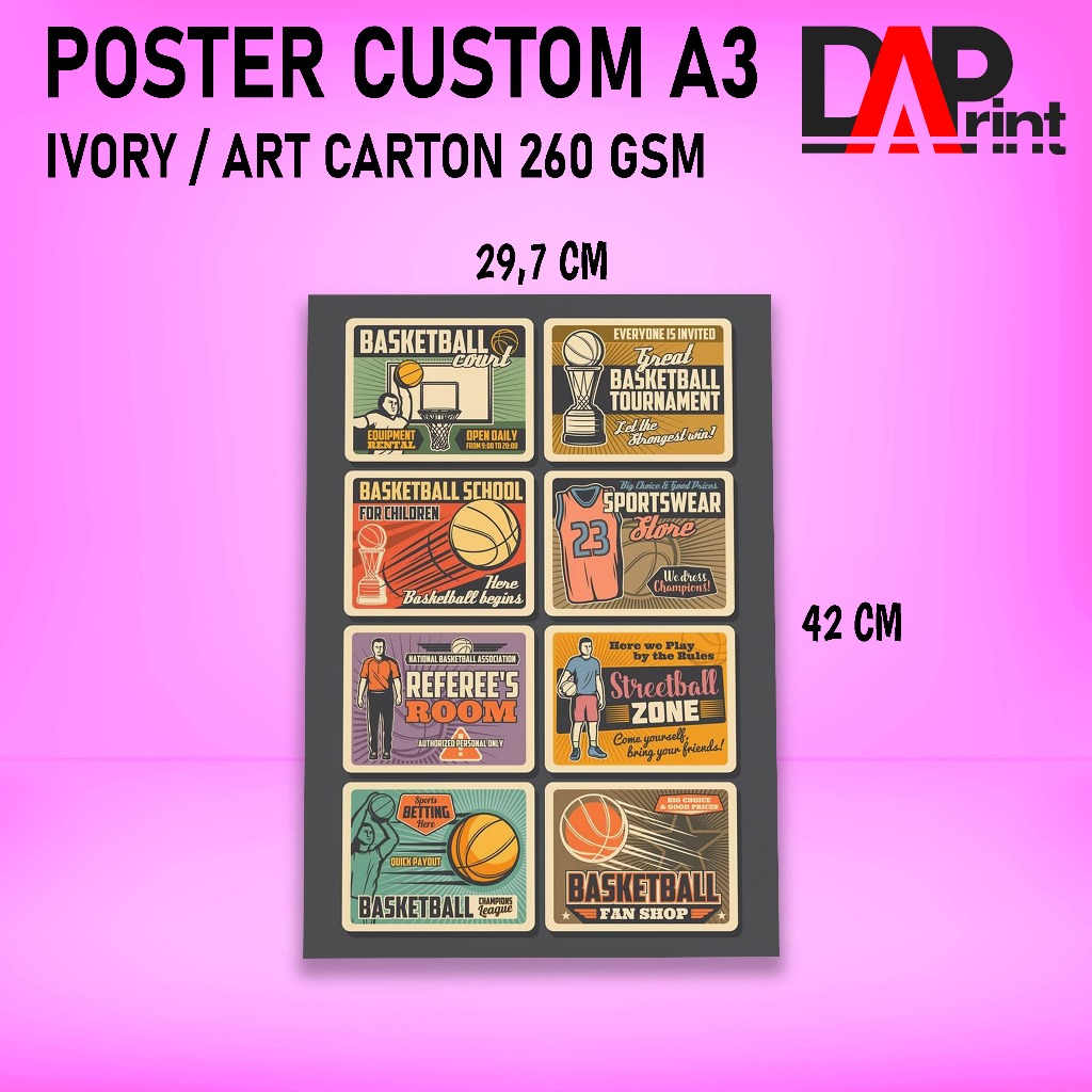 

Cetak Poster A3 Custom Art Karton 260gr