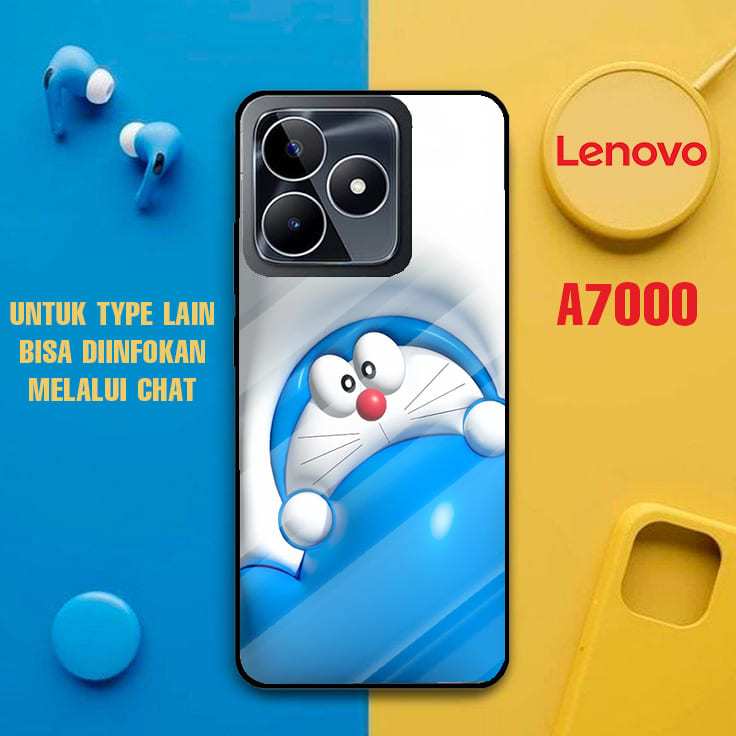 Custom Case Casing Tempered Glass Cover Belakang Skin Hp Lenovo A7000