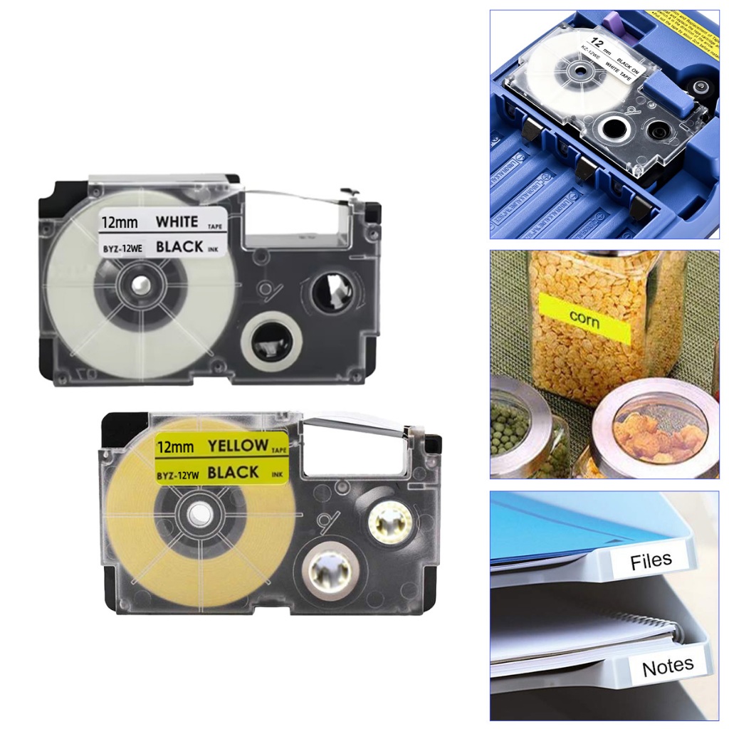 

Label Tape EZ label tape printer casio 12mm Ompatible Casio Tape Cartridge Berlaku untuk CW-L300 KL-780 KL-120