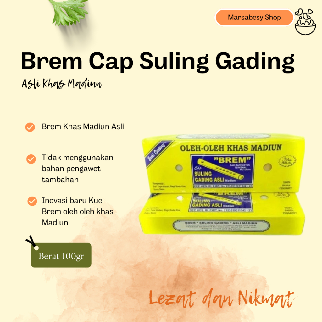 

NEW Brem Madiun Cap Suling Gading Asli isi 3 Slide Kaliabu MURAH BERKUALITAS