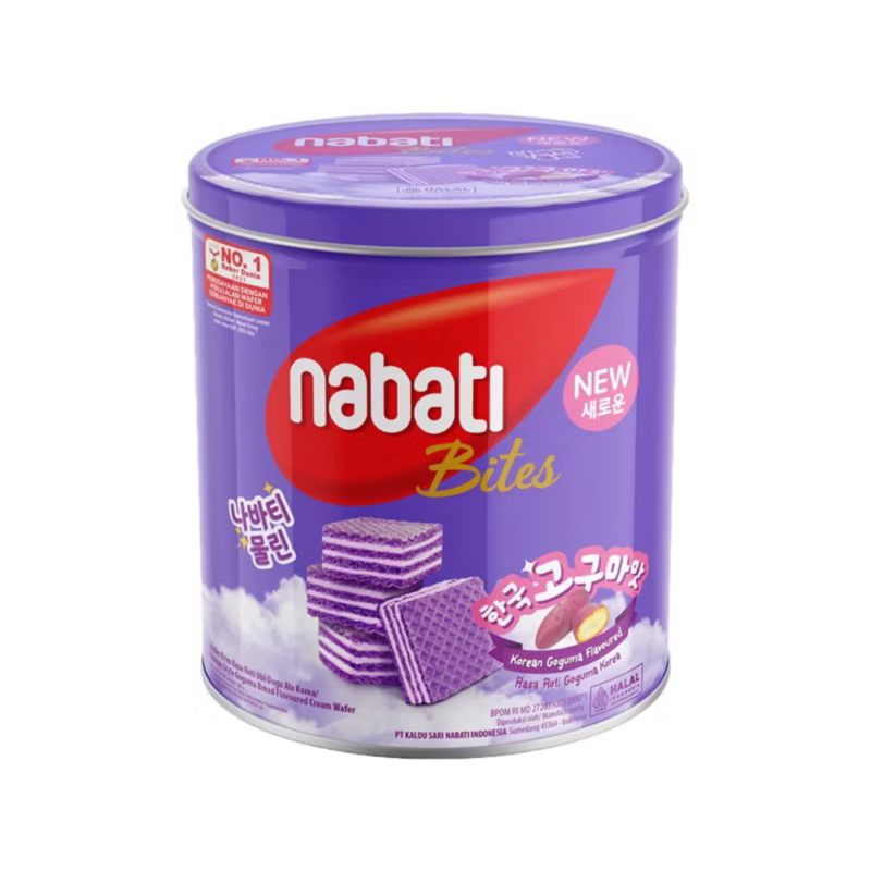 

Nabati bite biscuit wafer kaleng varian korean goguma