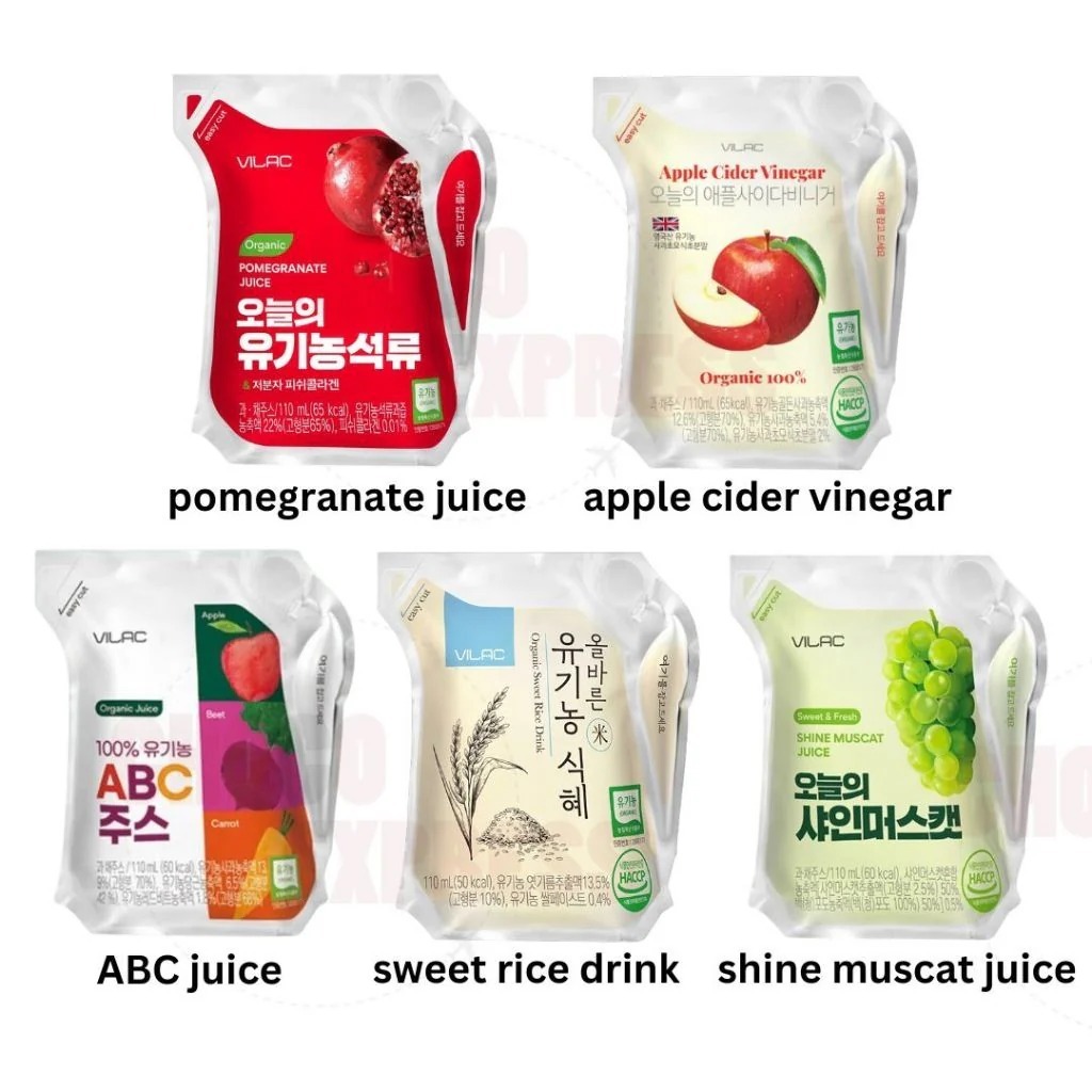 

Vilac Organik Juice korea, Pomegranate juice, Apple cider vinegar, ABC juice