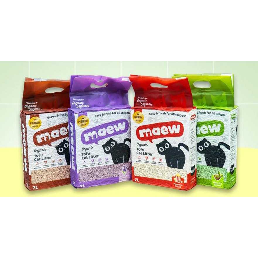 TOFU SOYA CAT LITTER MAEW . PASIR GUMPAL TOFU 7L MAEW WANGI DAN BEBAS DEBU