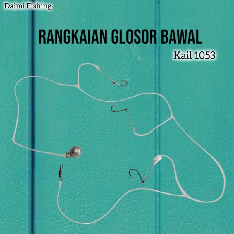 Rangkaian Pancing Rakitan Kail GLOSOR Ikan BAWAL NEKLIN Kail 3 Type Chinu 1053