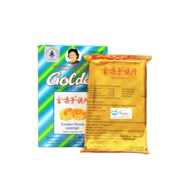 

GOLDEN THROAT LOZENGES ISI 12 TABLET (PERMEN MELEGAKAN TENGGOROKAN DAN PANAS DALAM)