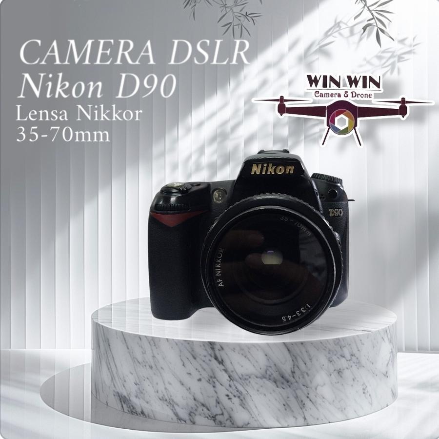 Kamera Camera DSLR Nikon D90 Lensa Nikkor AFD 35-70mm