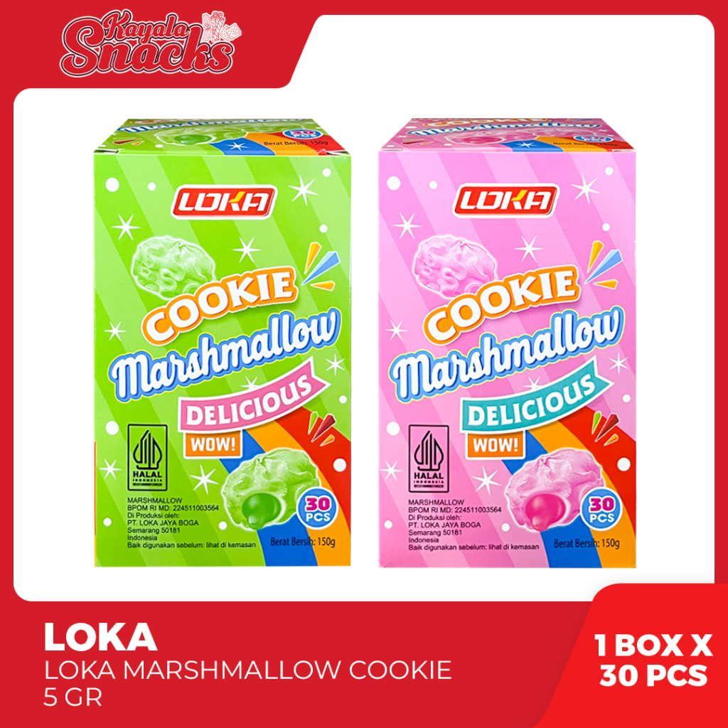 

LOKA Marshmallow Cookie 5 gr - 1 Box x 30 Pcs