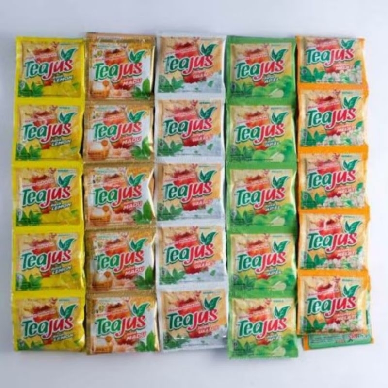 

Tea Jus 1 Renceng isi 10 Sachet - Minuman Serbuk Teh - Fruiteajus - wings foods