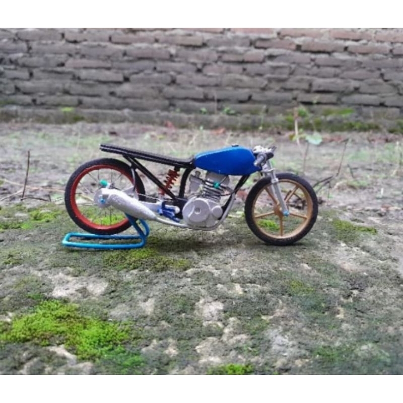 diecast miniatur motor cb 100 full modif herex