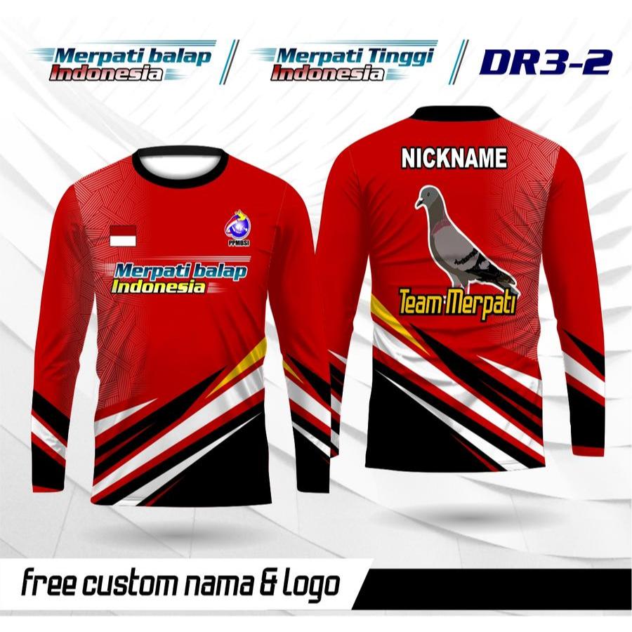 Kaos jersey merpati balap tinggi baju merpati burung dara lengan panjang