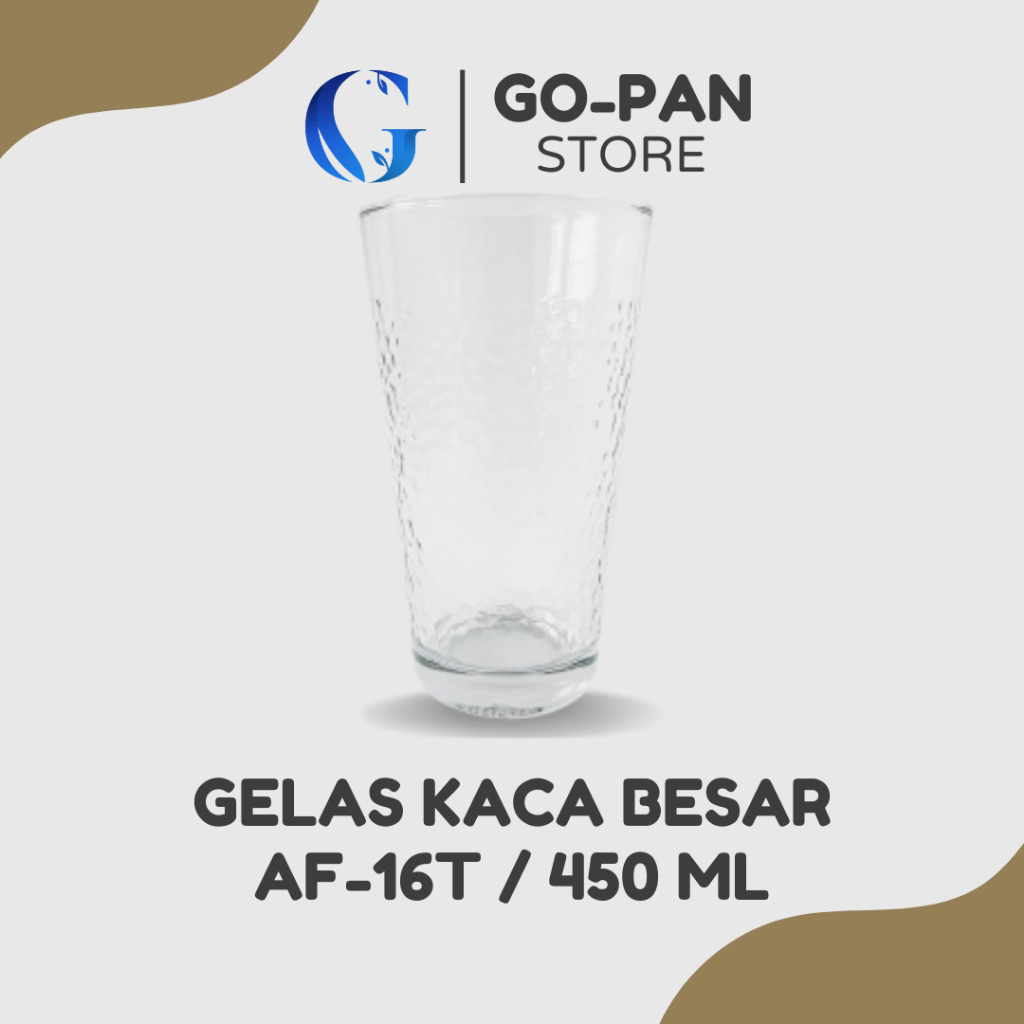 Gelas Kopi Latte Kaca Kedaung AF-16T 1 Pcs Tinggi Ala Cafe Serbaguna Untuk Jus Teh Sirup