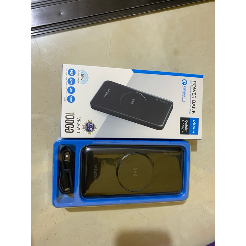 powerbank vivan 10000mah original wireless type vpb-w11