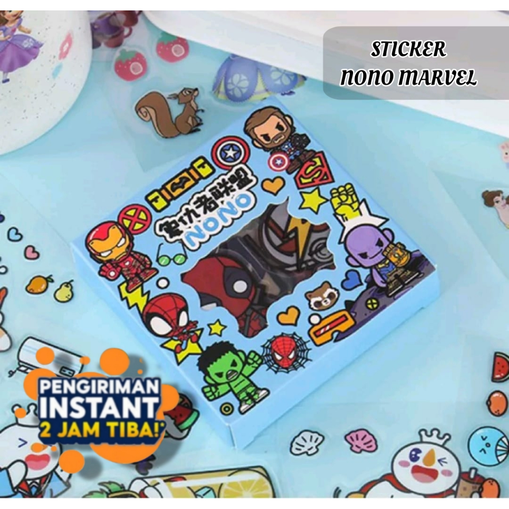 

STIKER NONO MARVEL 100 LEMBAR WATERPROOF!!