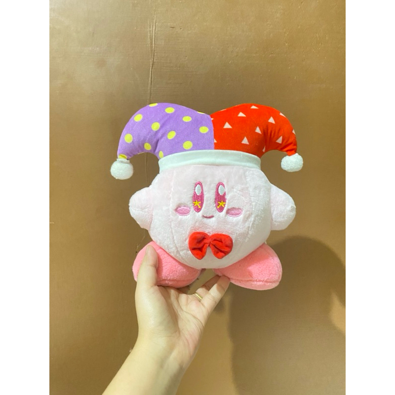 Boneka Karakter Kirby Clown size 25cm / Boneka Kirby / Boneka Kirby Kostum Badut / Boneka Kirby