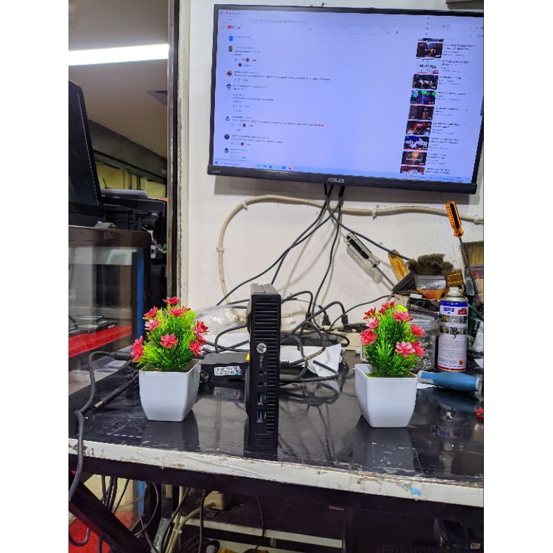 mini PC HP AMD A10 -9700E R7 compute cores 4C+6G ram 4gb ddr 4 ssd 256GB + windows 10 mantul