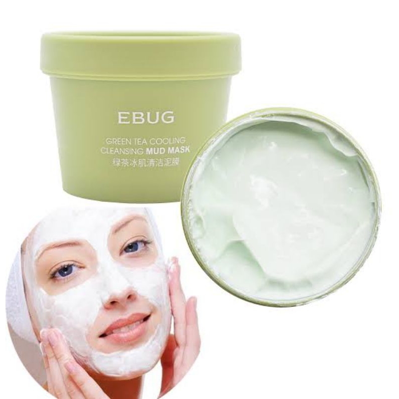 MUD MASK EBUG GREEN TEA COOLING CLEANSING MUD MASK