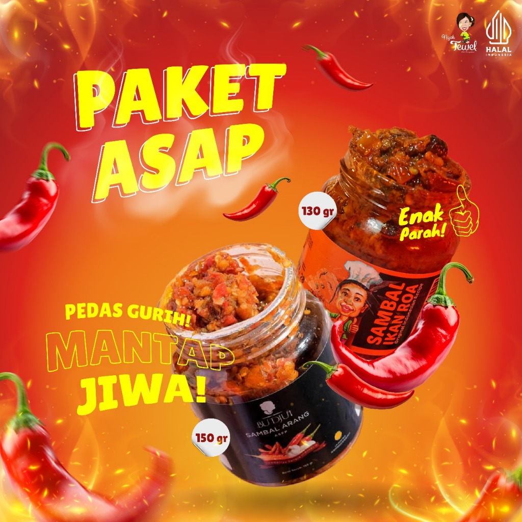 

Nyah Tewel - Paket Asap Sambal Arang Bu Djui, Sambal Ikan Roa Nyah Tewel