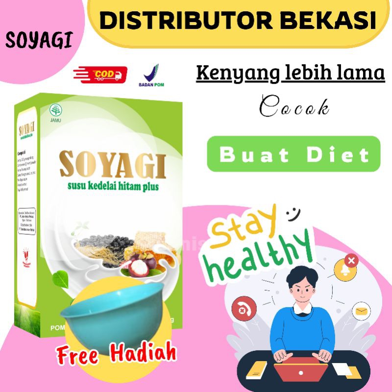

[BISA COD + GARANSI] SUSU SOYAGI COCOK UNTUK DIET SEHAT, 1 BOX Kemasan 200gram