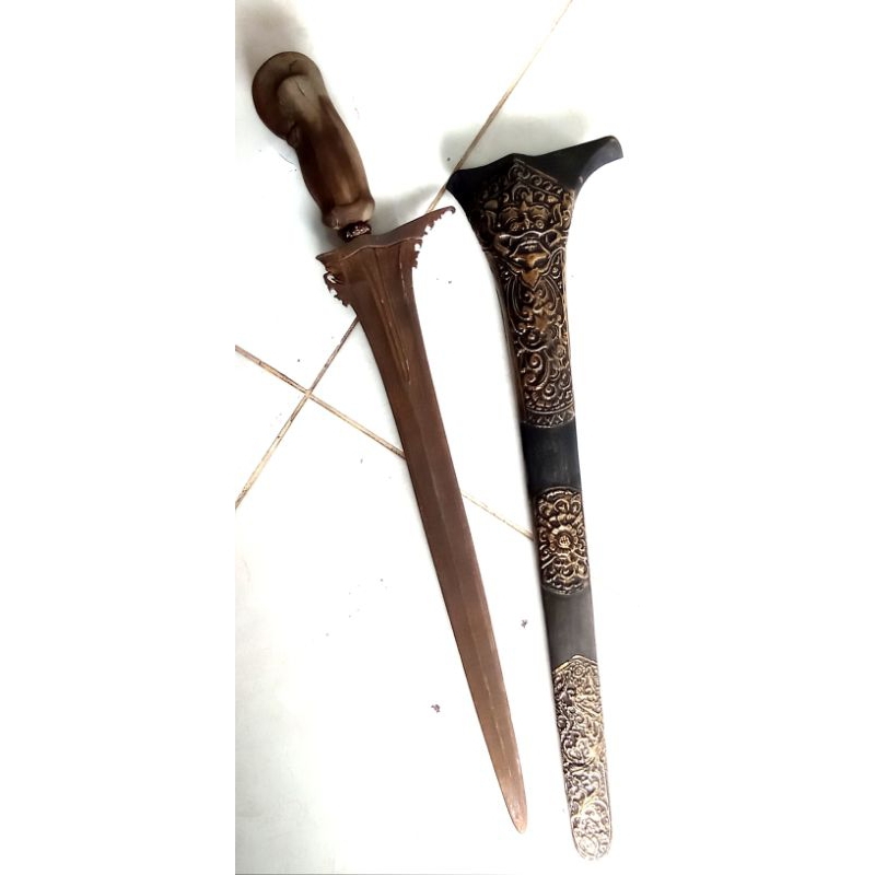 keris Bali dapur sempane panjang bilah 47cm