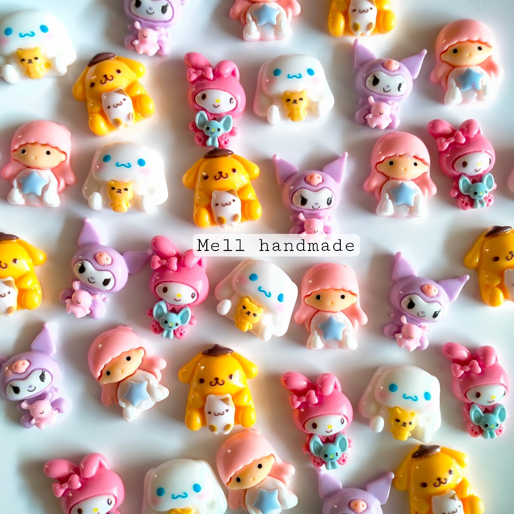 10 Pcs Resin Clay Sanrio & Little Star