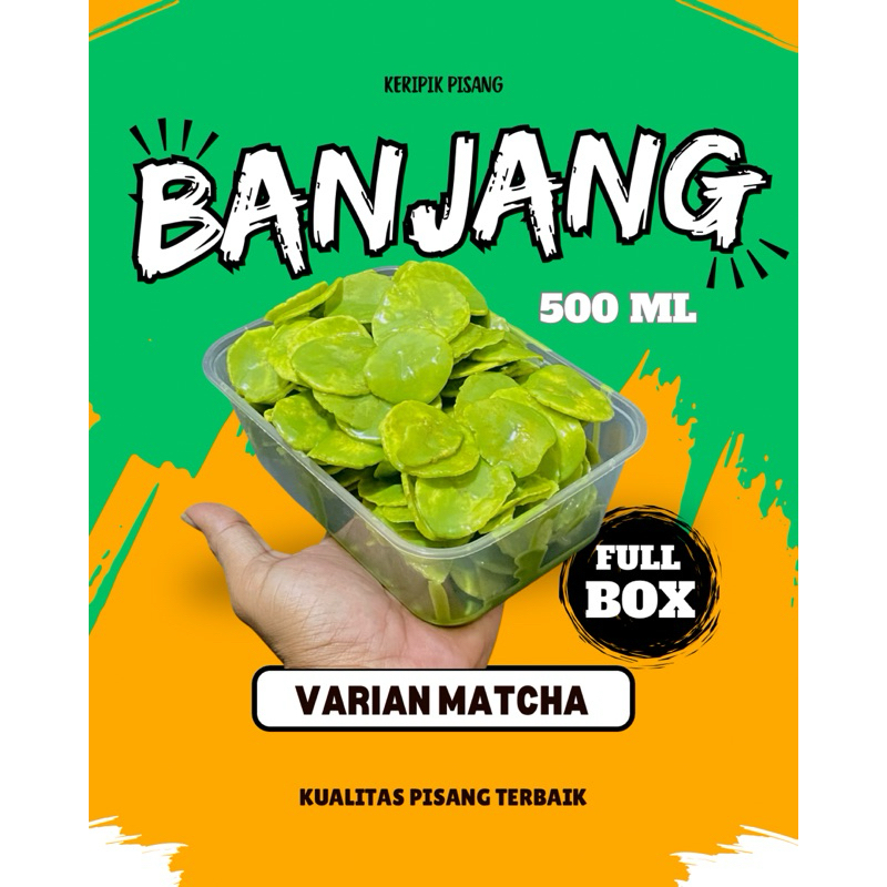 

bisa cod keripik pisang lumer matcha ukuran 500ml