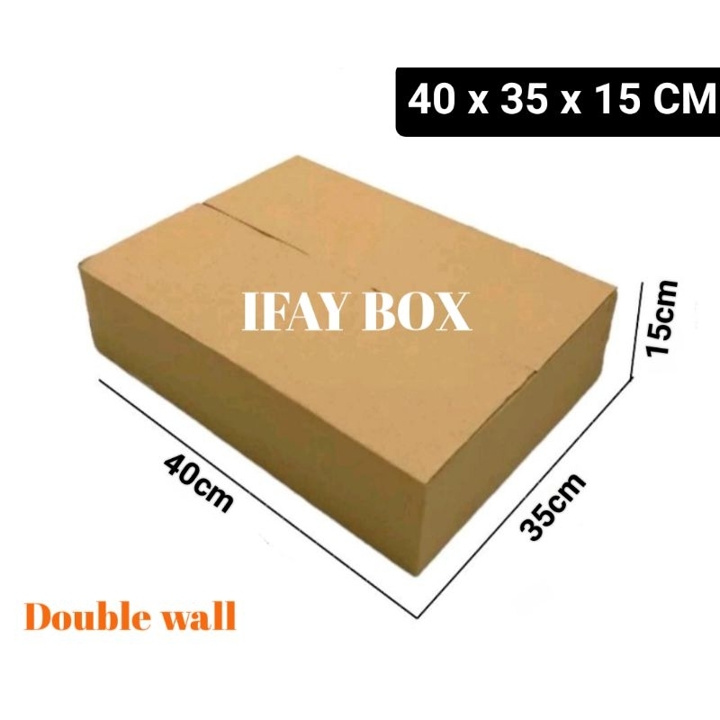 

Kardus box Uk. 45x35x15 cm Double wall polos