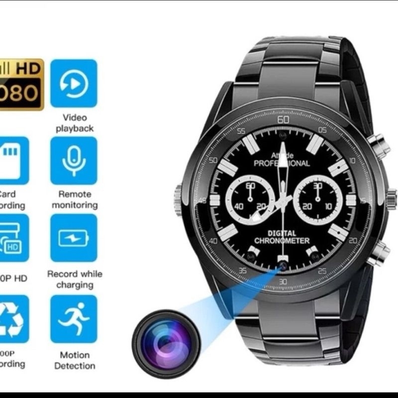 Jam tanggan kamera pengintai spy watch anti air hidden camera jam tangganSpy Cam Camera Watch Jam Ta