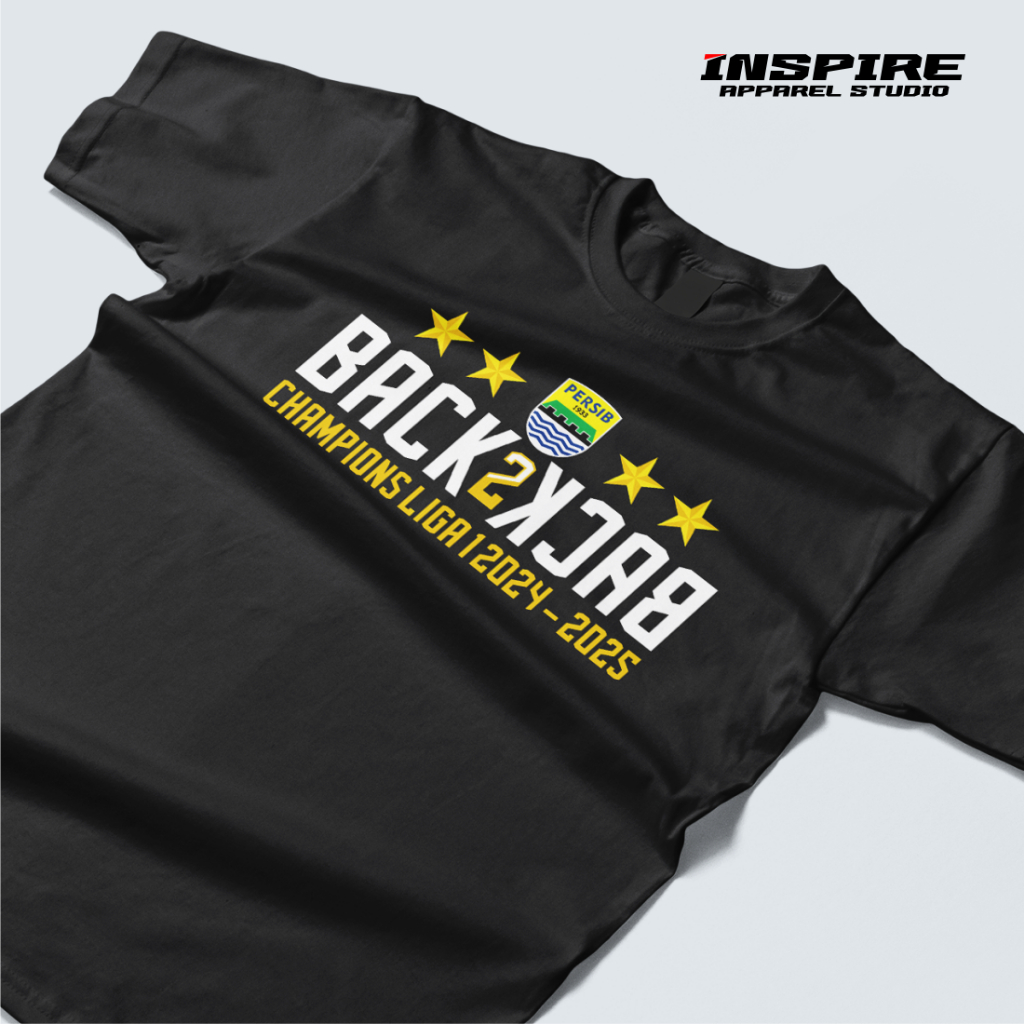 KAOS PERSIB BACK 2 BACK HITAM | KAOS PERSIB JUARA