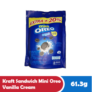 

KRAFT SANDWICH MINI OREO VANILLA CREAM PCH 61.3g