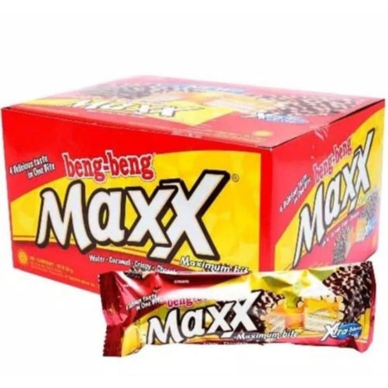 

BENG BENG MAXX 1 Box (12pcs x 32gr) Snack | Cokelat Wafer