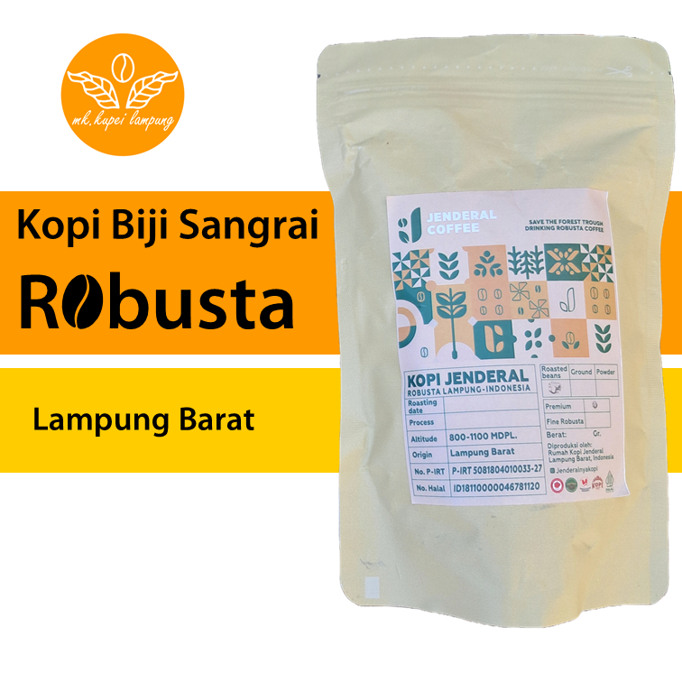 

Kopi Biji Sangrai Robusta Lampung Jenderal Coffee