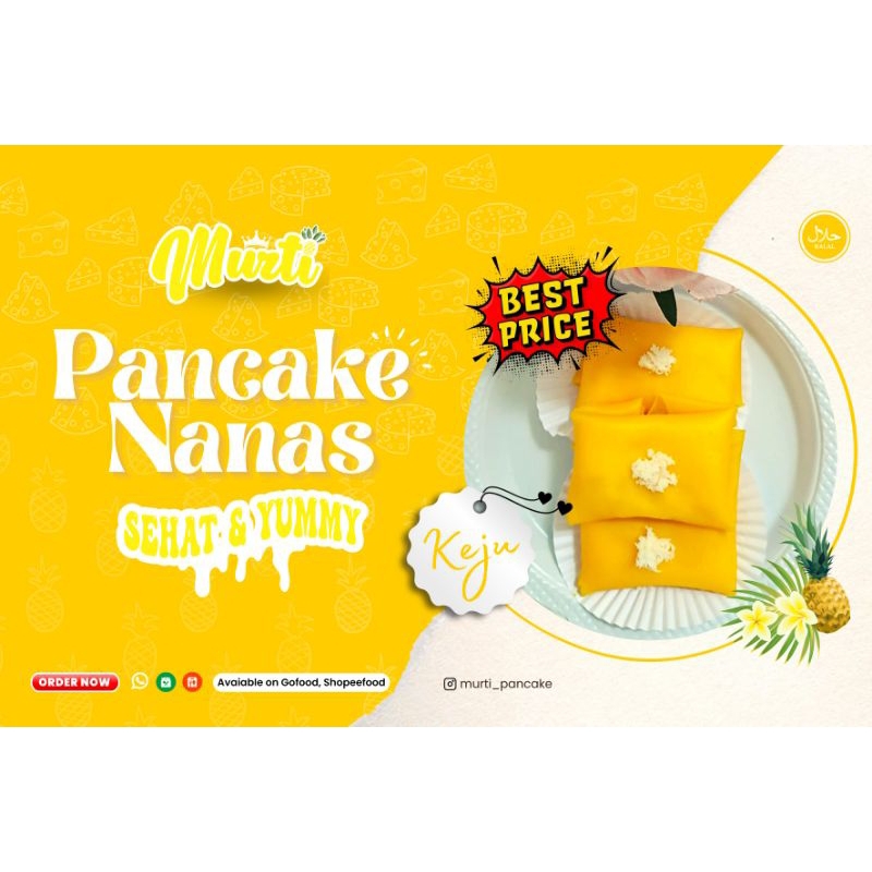 

Pancake Rasa Keju - Pancake Durian Premium - Pancake Nanas/Isi 5 Pcs Kualitas Premium
