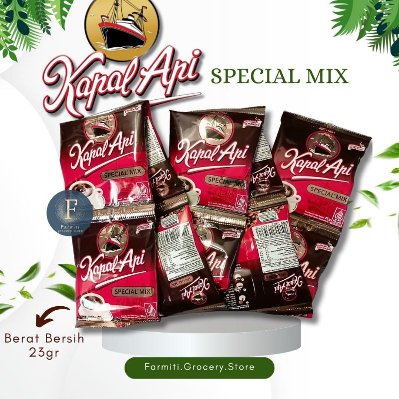 

Kopi Kapal Api Special Mix (Kopi + Gula) 1 Renceng Isi 10 Sachet. ♛Farmiti Store♛