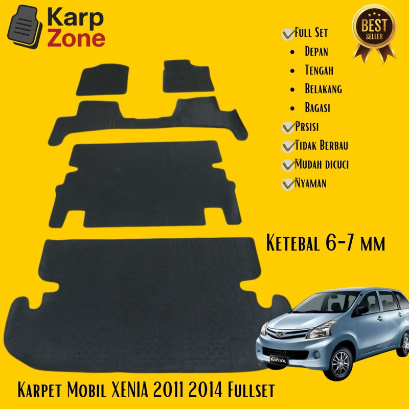KARPET MOBIL XENIA FULLSET 2010 2014 ALAS KAKI MATRAS MOBIL DAIHATSU XENIA CAT MAT