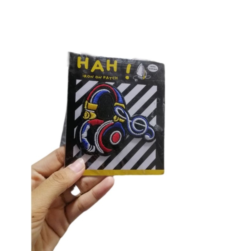 Iron Patch Emblem Headset Walkman music