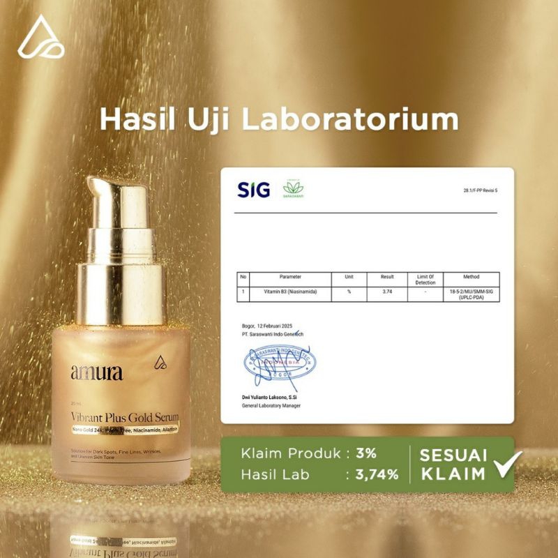 AMURA SERUM GOLD SKINCARE FLEK HITAM KERUTAN ( GOLD )