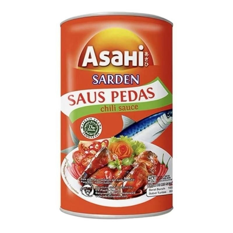 

Asahi Sarden Kaleng Saus Pedas 155 gram