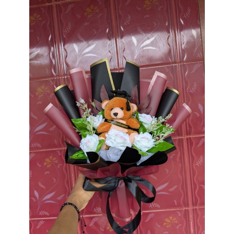 Bucket_FMP Bisa Cod Buket Graduation Boneka bunga snack Wisuda Custom