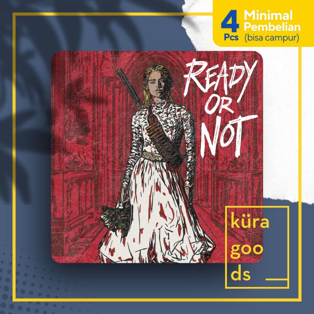 

Sticker Film Ready or Not 2019 | Stiker Laptop Aesthetic Lucu Vinyl Fan Art Thriller Comedy Sinema Movie