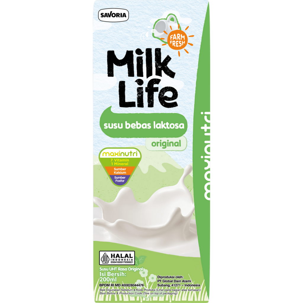

MilkLife Lactose Free Original 200ml 200 mL Susu Bebas Laktosa