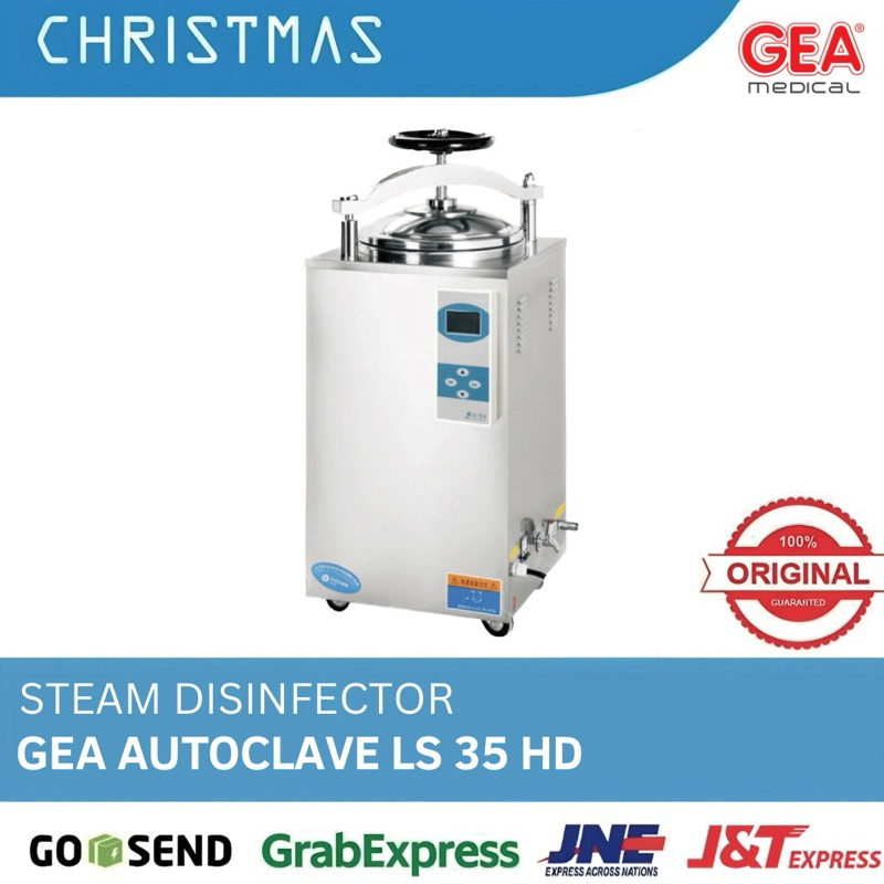 GEA Autoclave LS-35HD Pressure Steam Sterilizer LCD Display 35 Liter - Alat Sterilisasi LS35HD