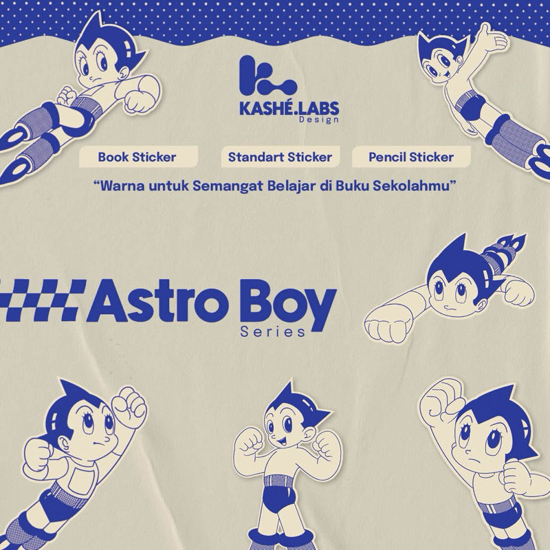 

KASHE.LABS Sticker Nama Buku Dan Peralatan Sekolah Custom Astro Boy Series