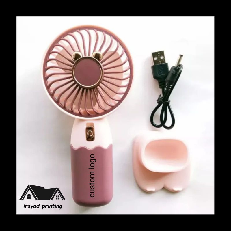 custom kipas angin portable / kipas genggam cute / portable fan / mini fan