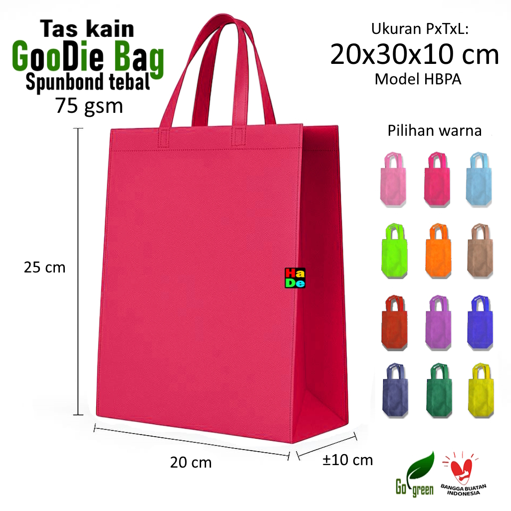 

Tas Kain Spunbond Goodie Bag Polos Handle Box Ukuran S= 20x30x10 cm Kantong Belanja Lipat Kemasan Kecil Tile Souvenir Ulang Tahun / Pernikahan Wedding Goodybag Hampers Snack Mika Tasyakuran Nasi Kotak Bento Ultah Anak Paperbag Bingkisan Haji Umroh Murah